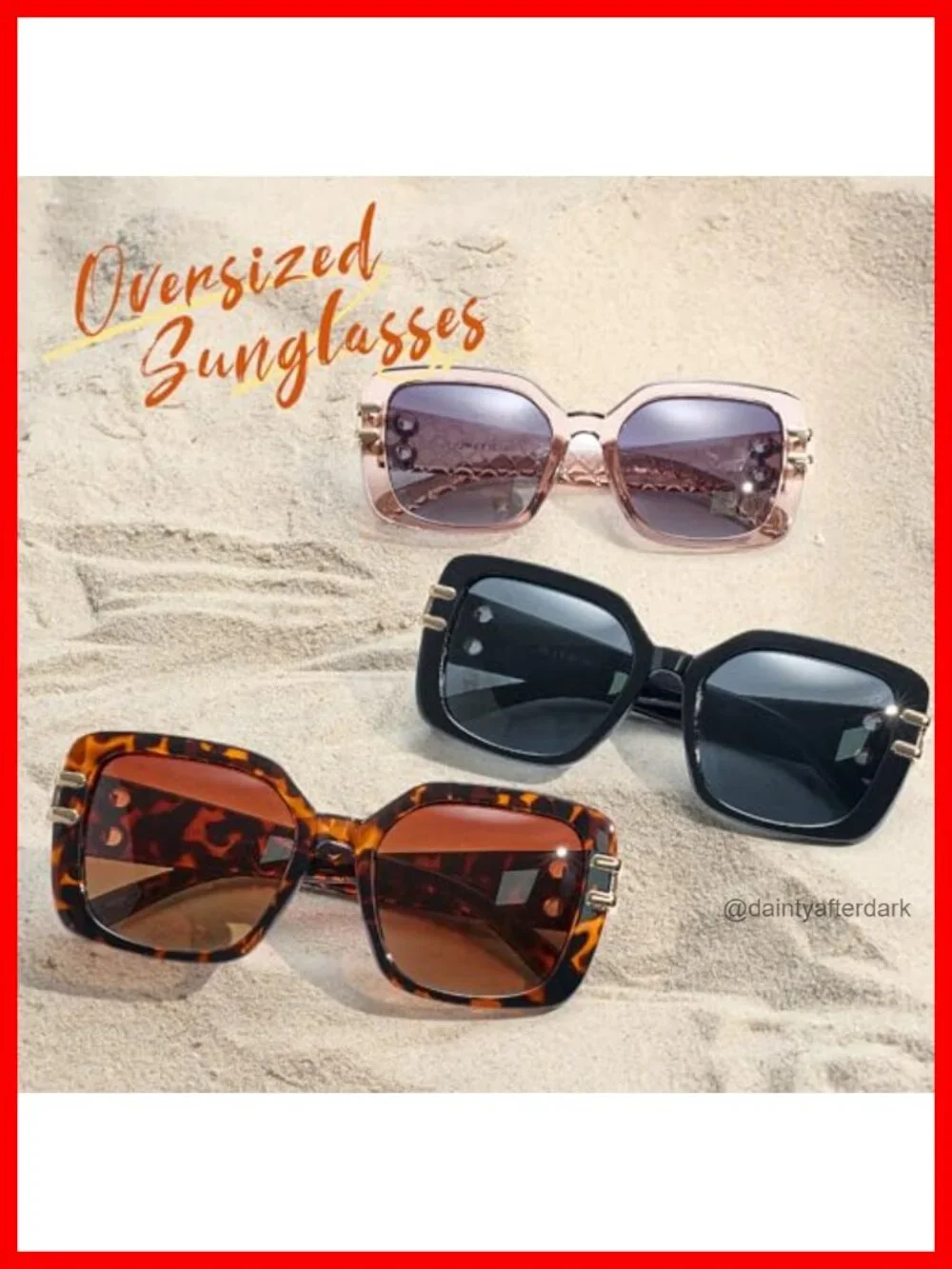 Oversized Square Polarized Sunglasses for Women Retro Luxury UV400